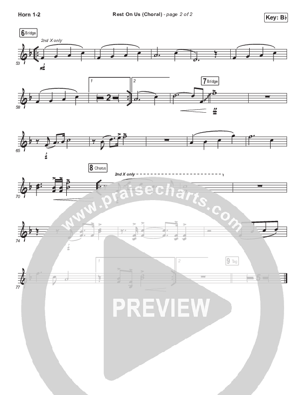 Rest On Us (Choral Anthem SATB) French Horn 1/2 (Maverick City Music / Arr. Luke Gambill)