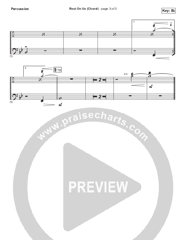 Rest On Us (Choral Anthem SATB) Percussion (Maverick City Music / Arr. Luke Gambill)