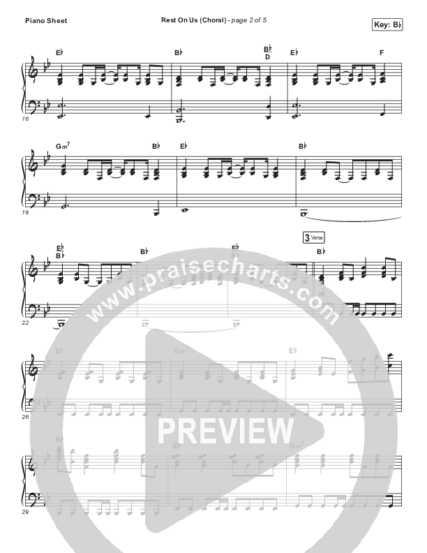 Rest On Us (Choral Anthem SATB) Piano Sheet (Maverick City Music / Arr. Luke Gambill)