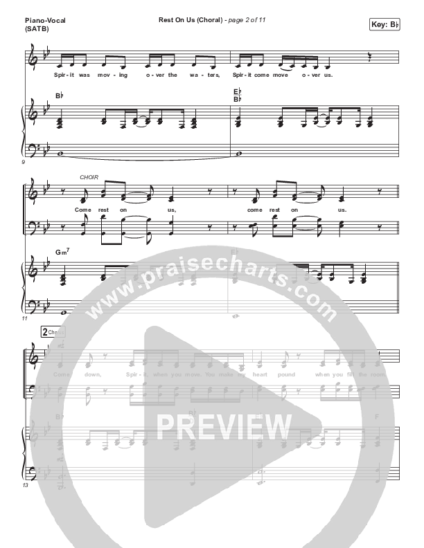 Rest On Us (Choral Anthem) Piano/Vocal (SATB) (Maverick City Music / Arr. Luke Gambill)