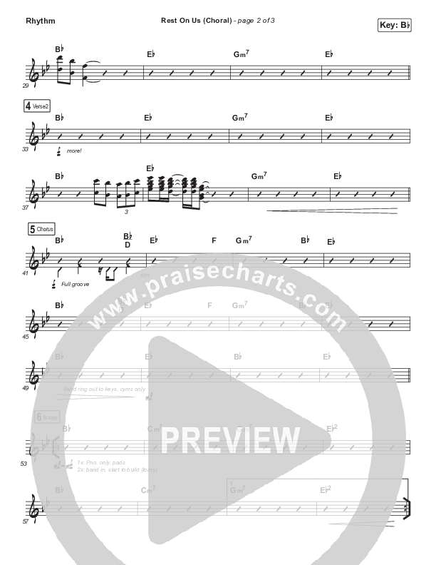 Rest On Us (Choral Anthem SATB) Rhythm Chart (Maverick City Music / Arr. Luke Gambill)