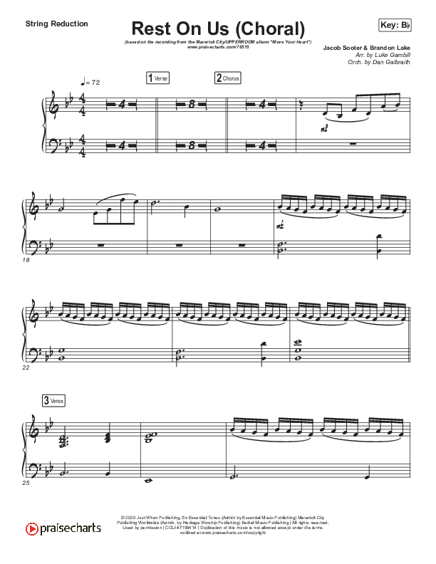 Rest On Us (Choral Anthem SATB) Synth Strings (Maverick City Music / Arr. Luke Gambill)