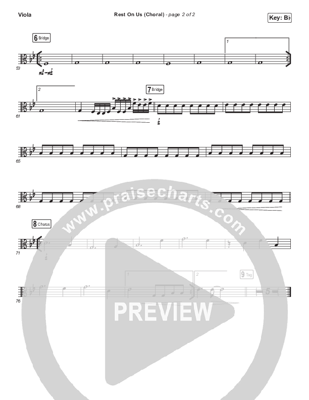Rest On Us (Choral Anthem SATB) Viola (Maverick City Music / Arr. Luke Gambill)