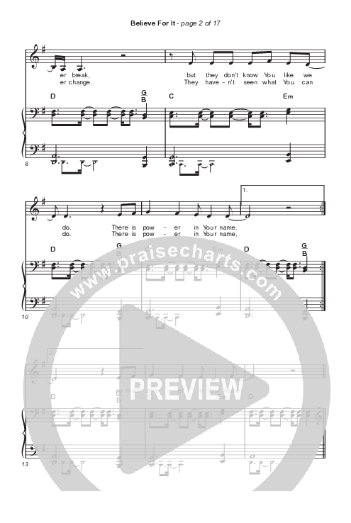 Believe For It (Choral Anthem SATB) Octavo (SATB & Pno) (CeCe Winans / Arr. Luke Gambill)