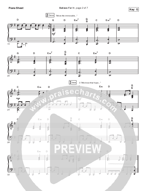 Believe For It (Choral Anthem SATB) Piano Sheet (CeCe Winans / Arr. Luke Gambill)