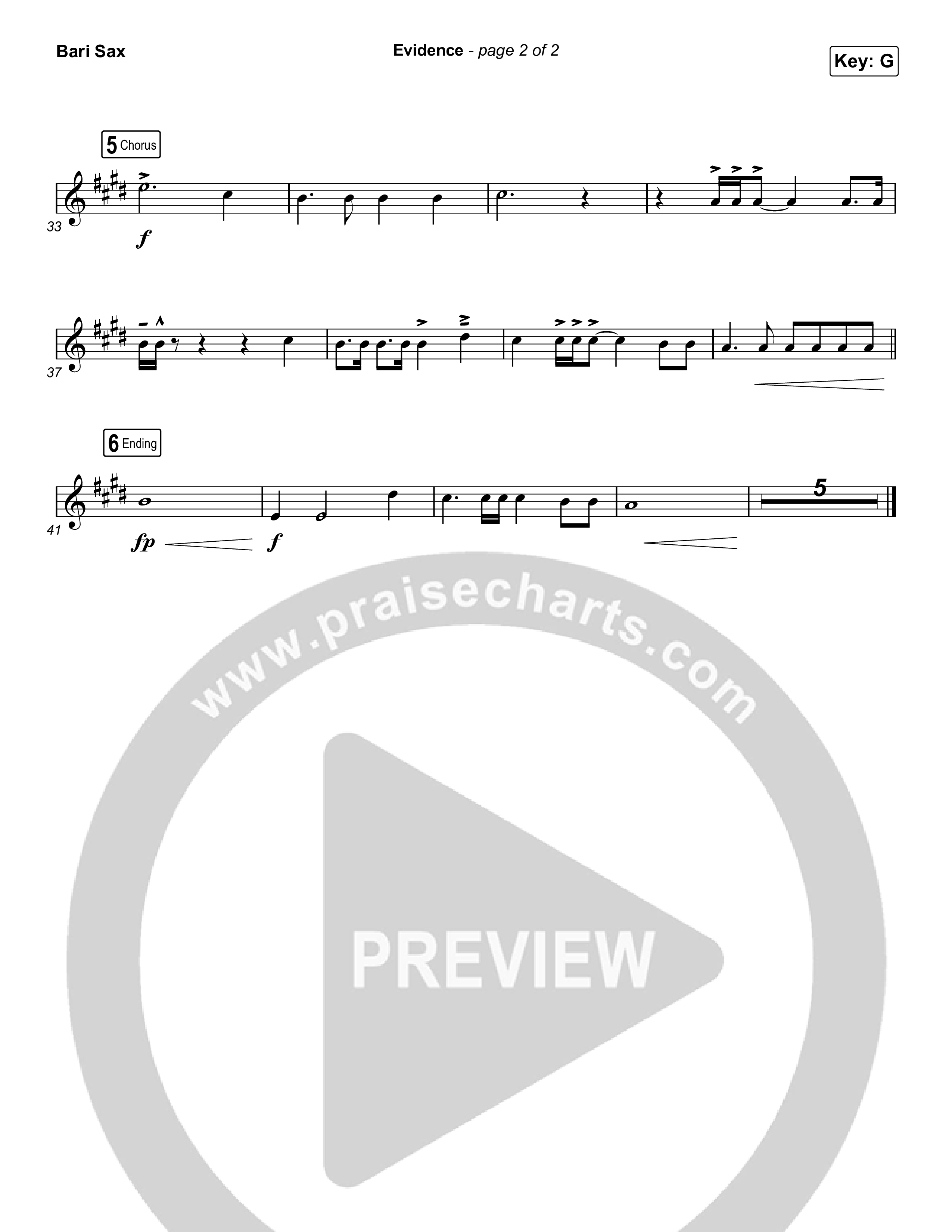Evidence (Choral Anthem SATB) Bari Sax (Josh Baldwin / Arr. Luke Gambill)