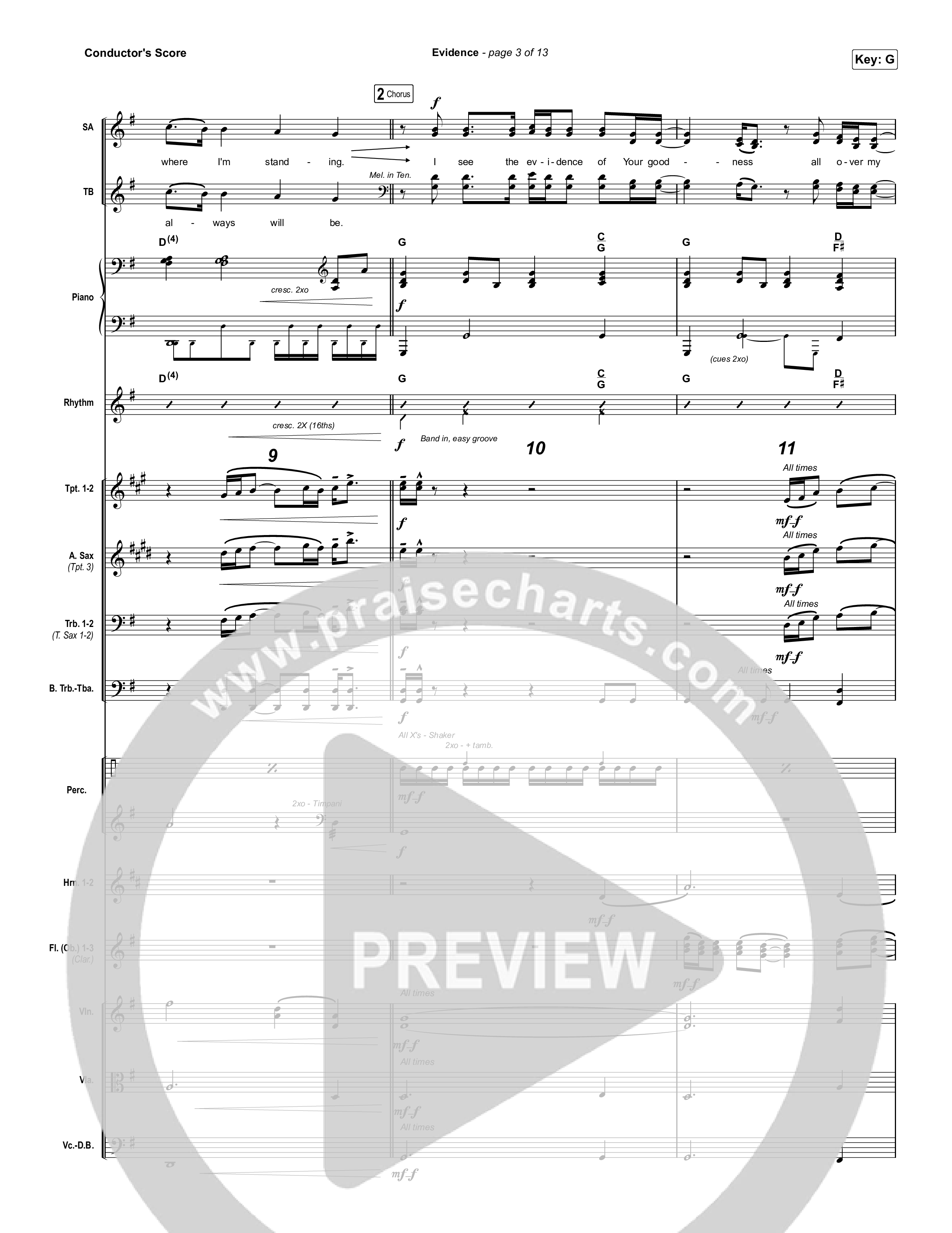 Evidence (Choral Anthem SATB) Conductor's Score (Josh Baldwin / Arr. Luke Gambill)