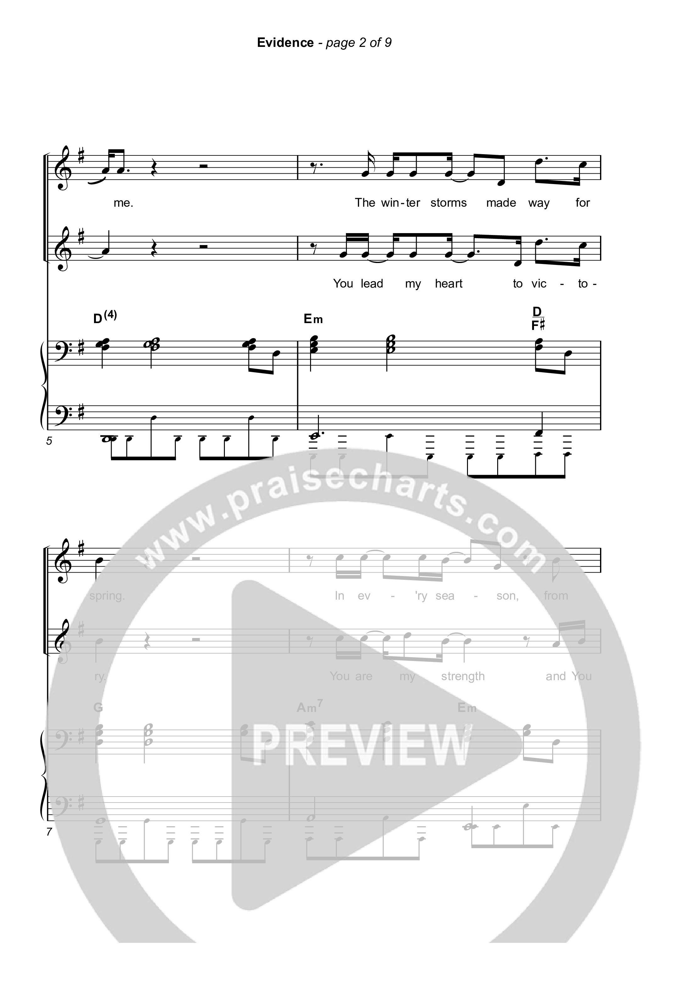 Evidence (Choral Anthem SATB) Octavo (SATB & Pno) (Josh Baldwin / Arr. Luke Gambill)