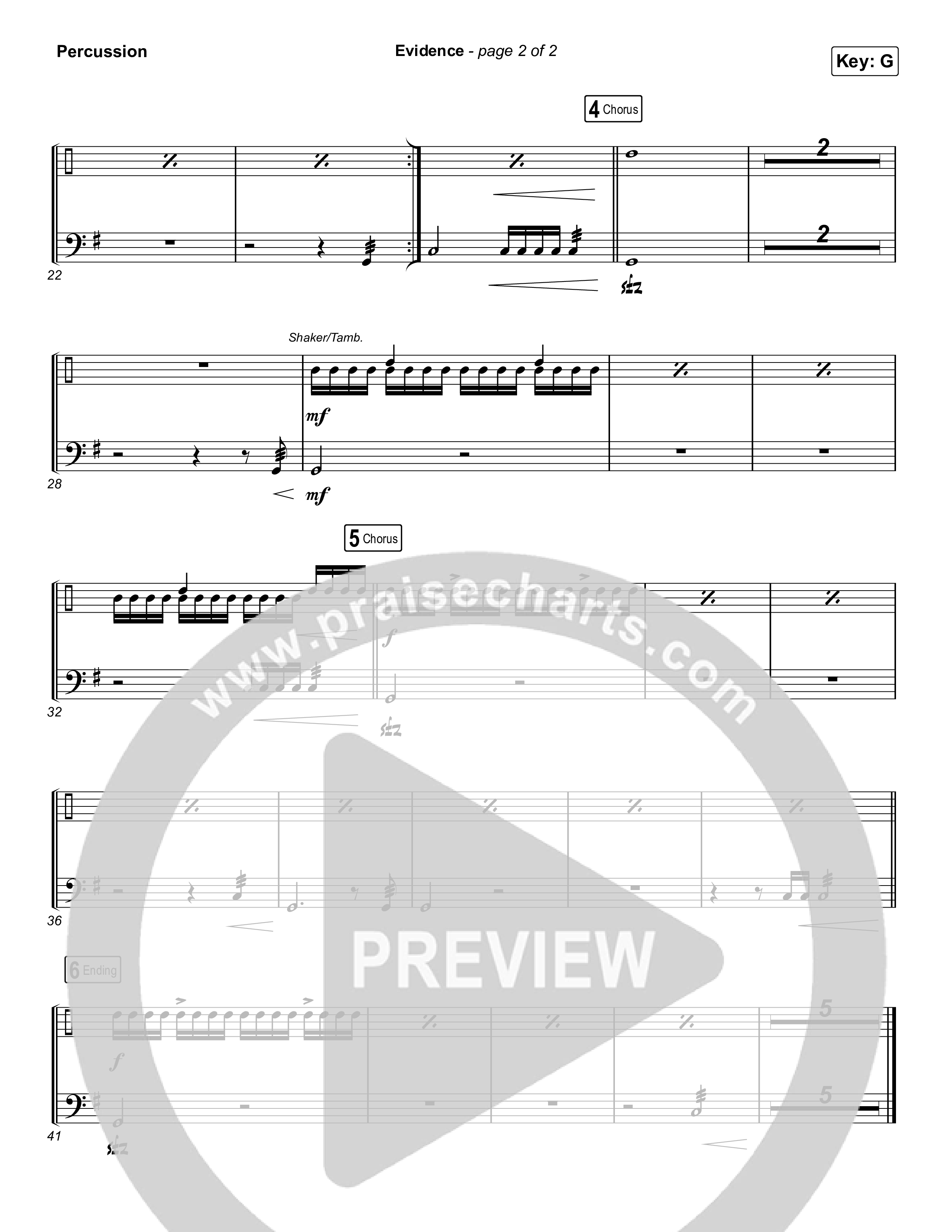 Evidence (Choral Anthem SATB) Percussion (Josh Baldwin / Arr. Luke Gambill)