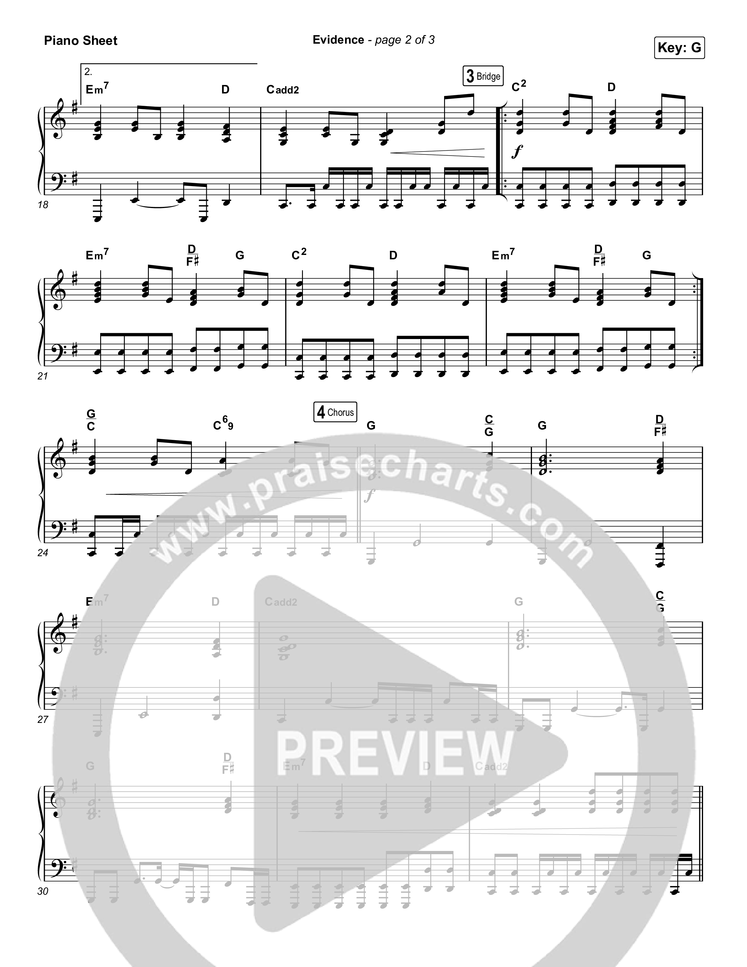 Evidence (Choral Anthem SATB) Piano Sheet (Josh Baldwin / Arr. Luke Gambill)