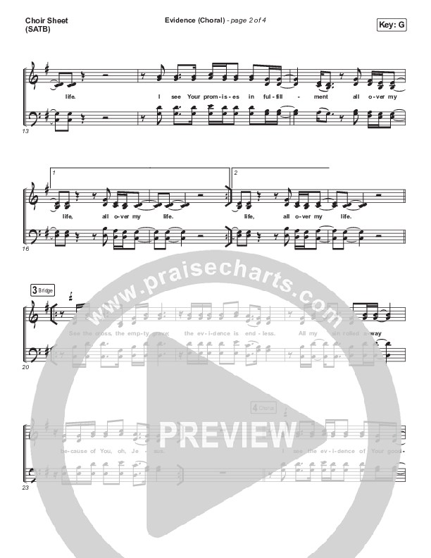Evidence (Choral Anthem SATB) Choir Sheet (SATB) (Josh Baldwin / Arr. Luke Gambill)