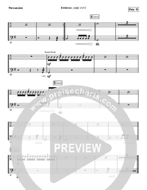 Evidence (Choral Anthem SATB) Percussion (Josh Baldwin / Arr. Luke Gambill)