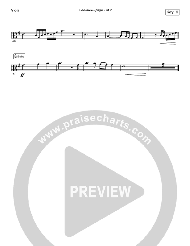 Evidence (Choral Anthem SATB) Viola (Josh Baldwin / Arr. Luke Gambill)