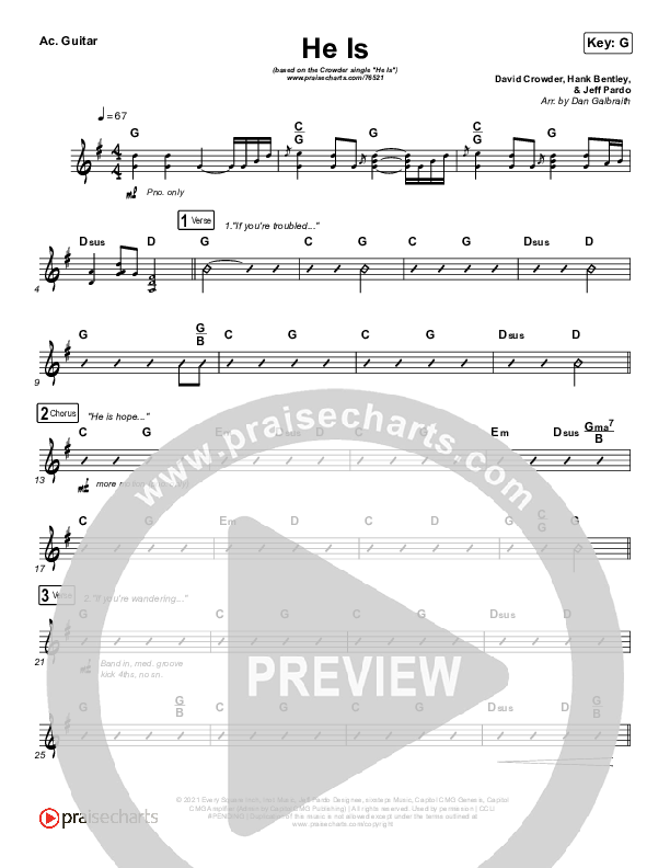 He Is Rhythm Chart (Crowder)