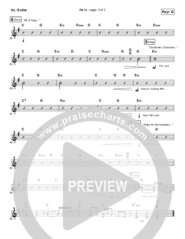 He Is Acoustic Guitar (Crowder)