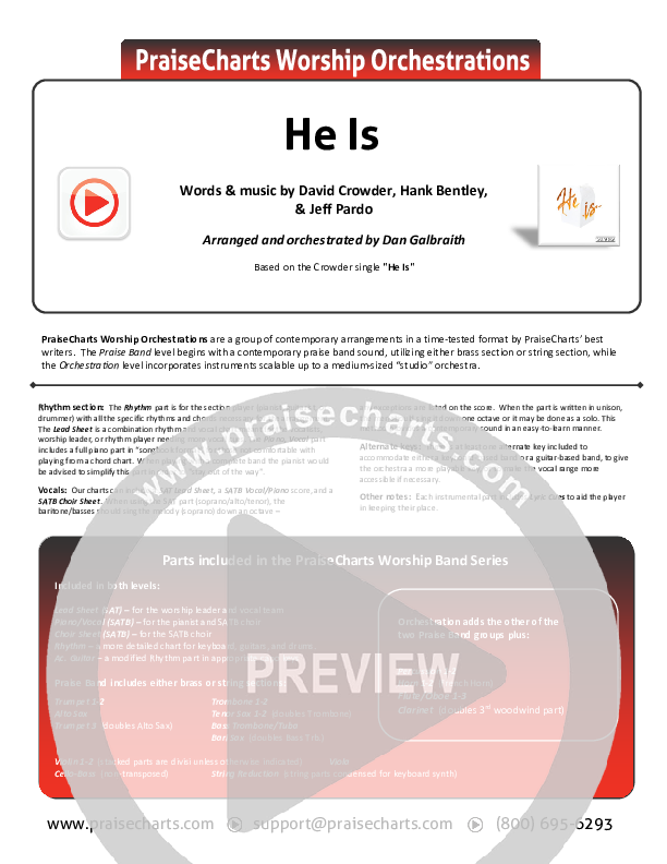 He Is Orchestration (Crowder)