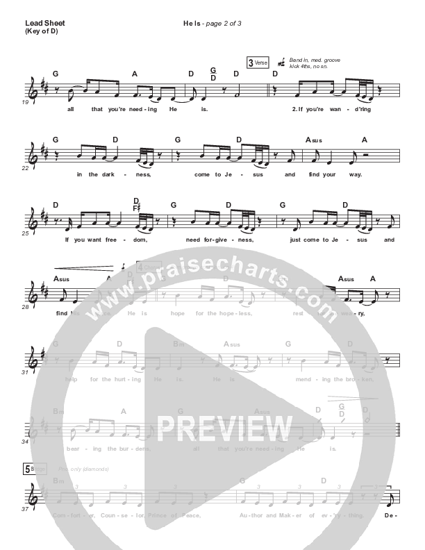 He Is Sheet Music PDF (Crowder) - PraiseCharts