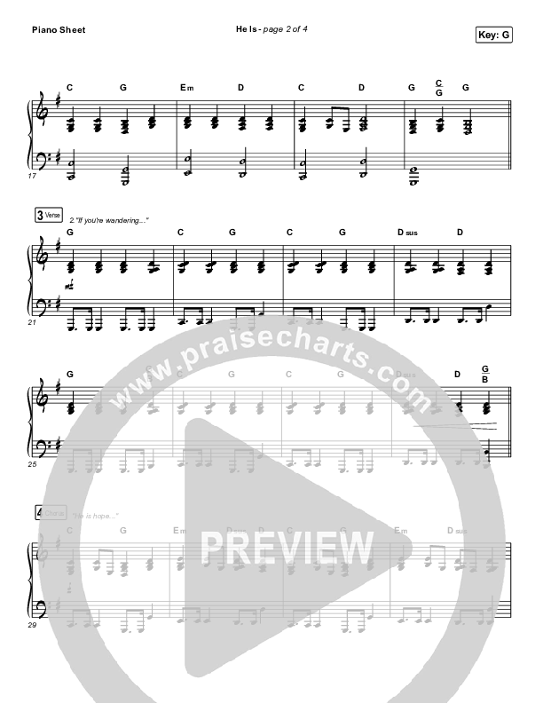 He Is Piano Sheet (Crowder)