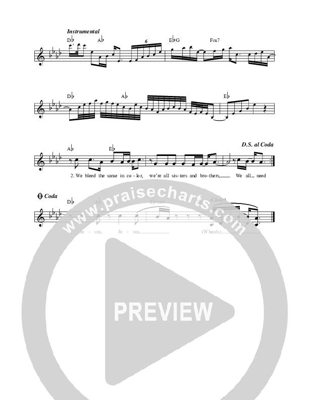 We All Need Jesus Lead Sheet (Lincoln Brewster)