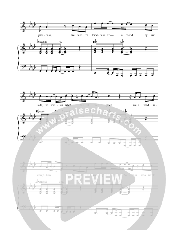 We All Need Jesus Piano/Vocal (Lincoln Brewster)