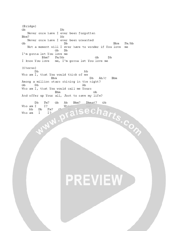 Who Am I Chords & Lyrics (Lincoln Brewster)