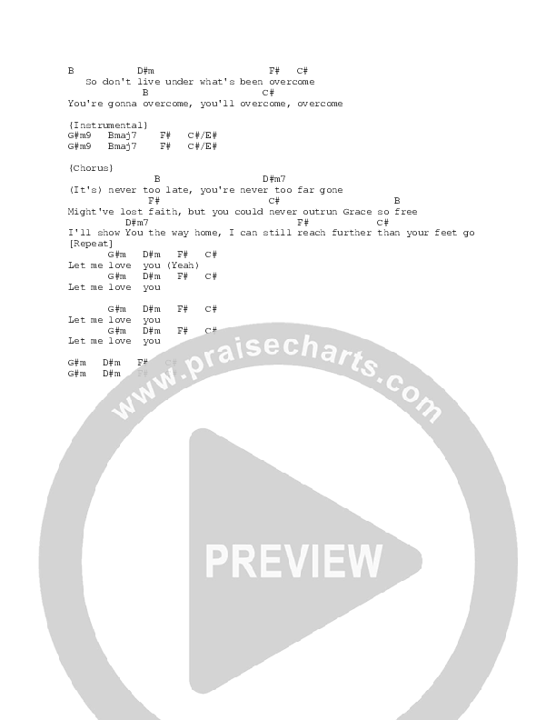 Let Me Love You Chords & Lyrics (Lincoln Brewster)