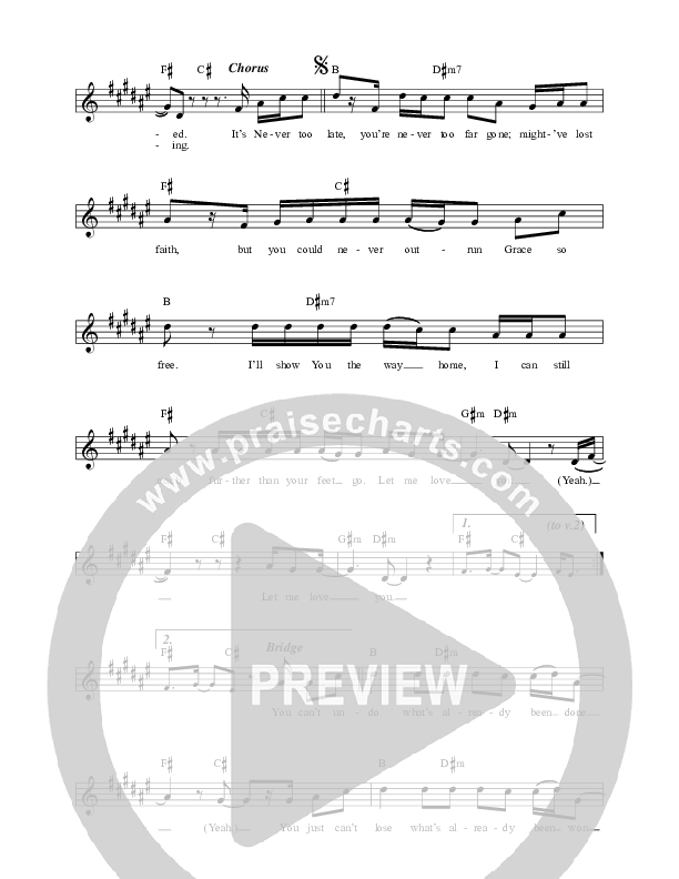 Let Me Love You Lead Sheet (Lincoln Brewster)