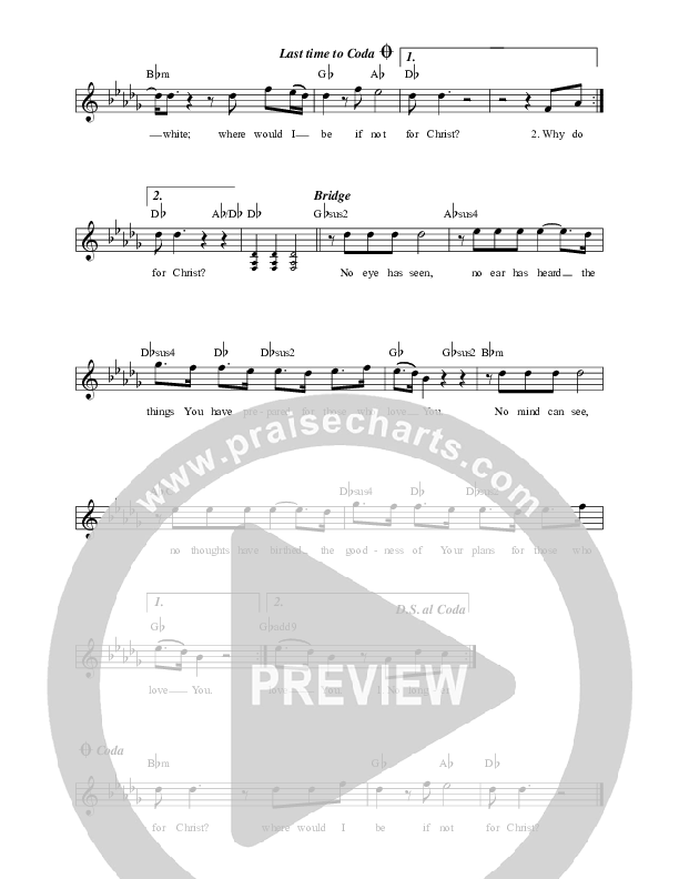 If Not For Christ Lead Sheet (Lincoln Brewster)