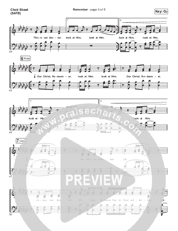 Remember Choir Sheet (SATB) (Maverick City Music / UPPERROOM)