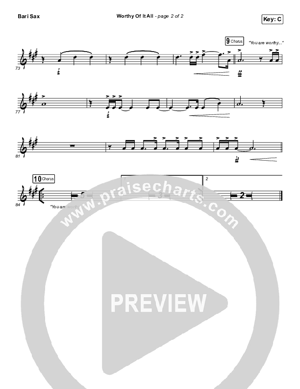 Worthy Of It All (Live) Bari Sax (The Worship Initiative / Shane & Shane)