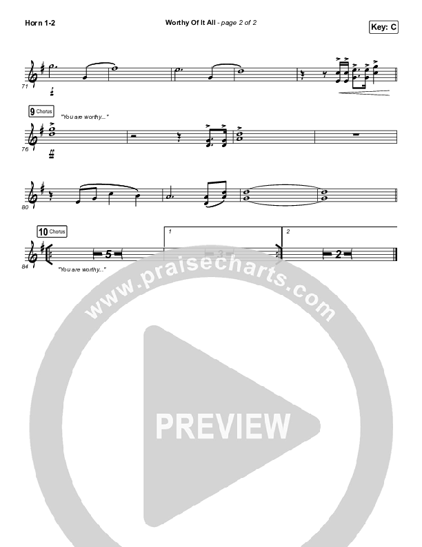 Worthy Of It All (Live) Brass Pack (The Worship Initiative / Shane & Shane)