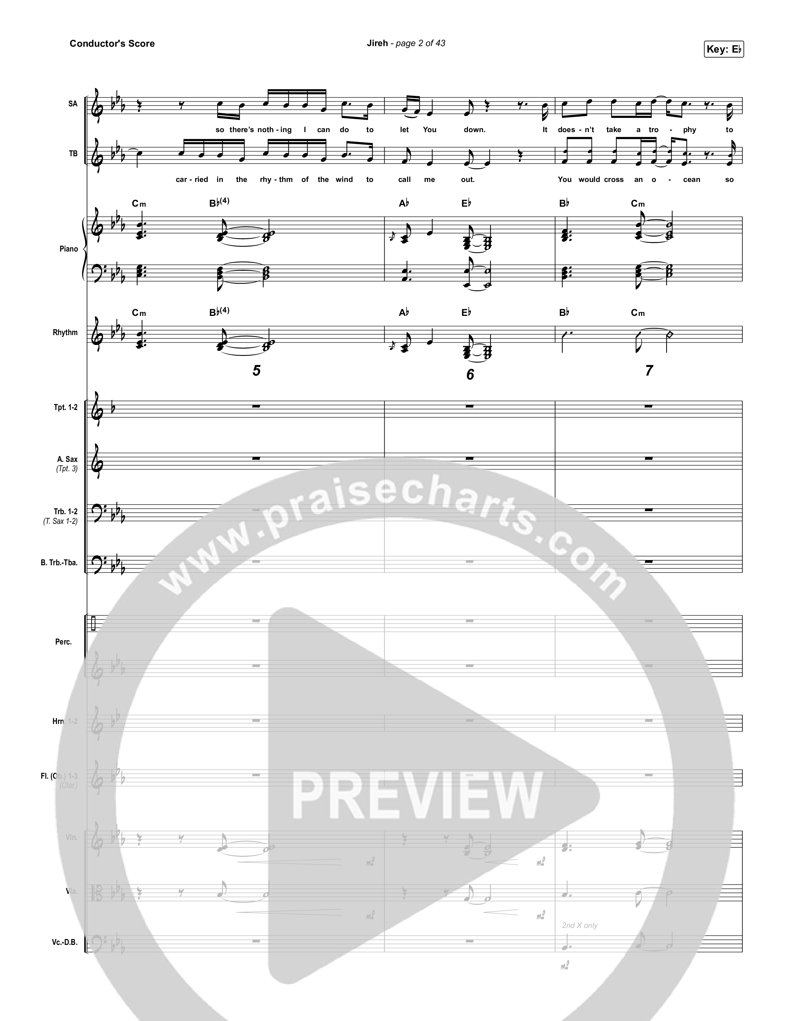 Jireh Conductor's Score (Maverick City Music / Elevation Worship / Chandler Moore / Naomi Raine)