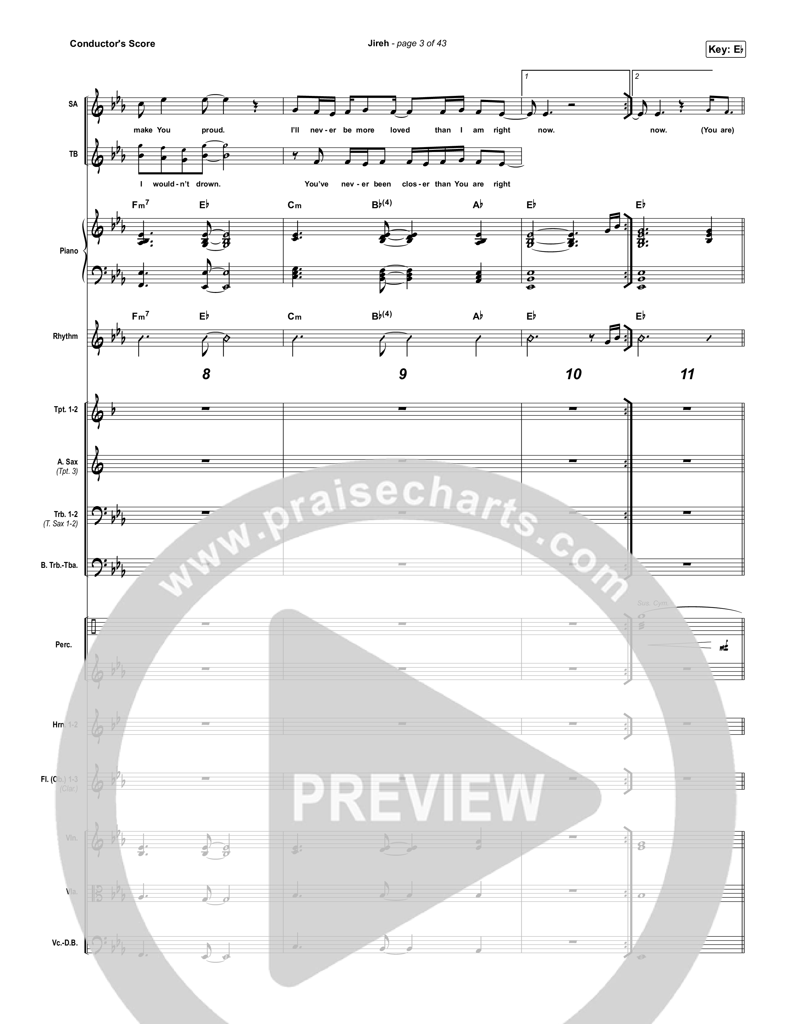 Jireh Conductor's Score (Maverick City Music / Elevation Worship / Chandler Moore / Naomi Raine)