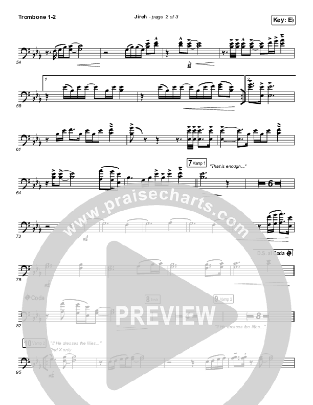 Jireh Trombone 1/2 (Maverick City Music / Elevation Worship / Chandler Moore / Naomi Raine)
