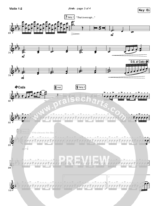 Jireh Violin 1,2 (Maverick City Music / Elevation Worship / Chandler Moore / Naomi Raine)