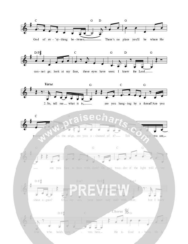 Rahab's Lullaby (God Above, God Below) Lead Sheet (FAITHFUL / Sandra McCracken)