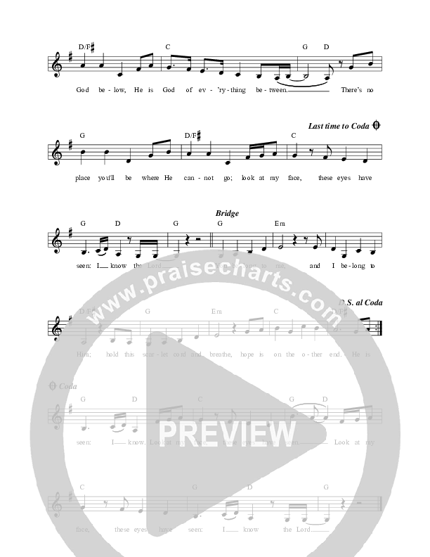 Rahab's Lullaby (God Above, God Below) Lead Sheet (FAITHFUL / Sandra McCracken)