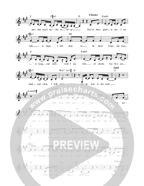 The Detour Lead Sheet (FAITHFUL / Tamar Chipp)