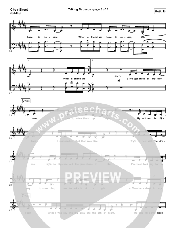 Talking To Jesus Choir Sheet (SATB) (Maverick City Music / Elevation Worship / Brandon Lake)