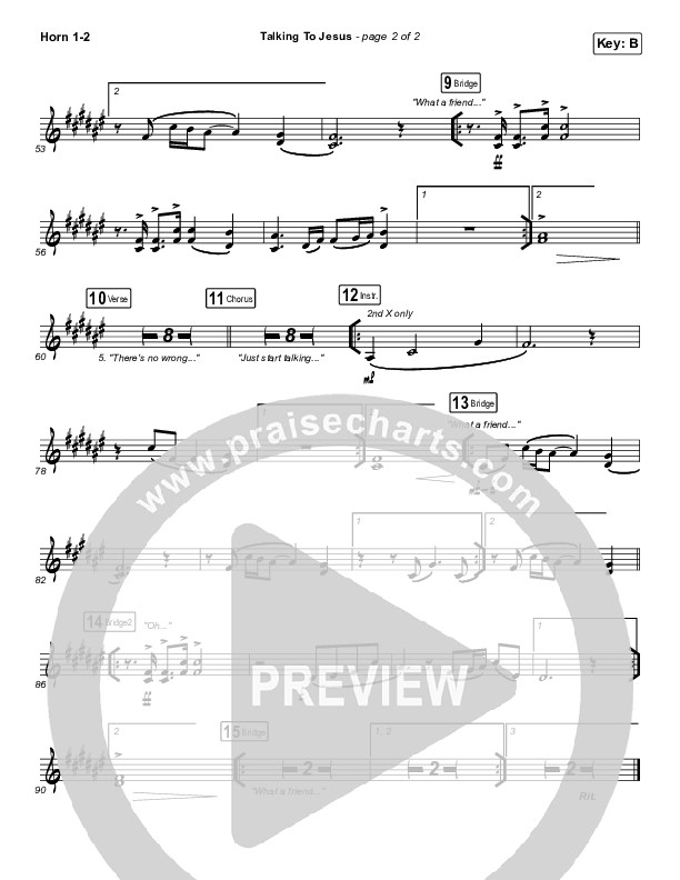 Talking To Jesus French Horn 1/2 (Maverick City Music / Elevation Worship / Brandon Lake)