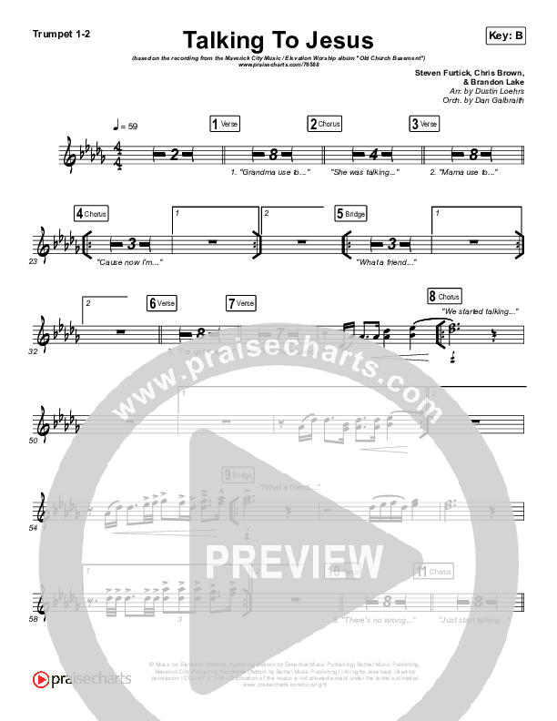 Talking To Jesus Trumpet 1,2 (Maverick City Music / Elevation Worship / Brandon Lake)