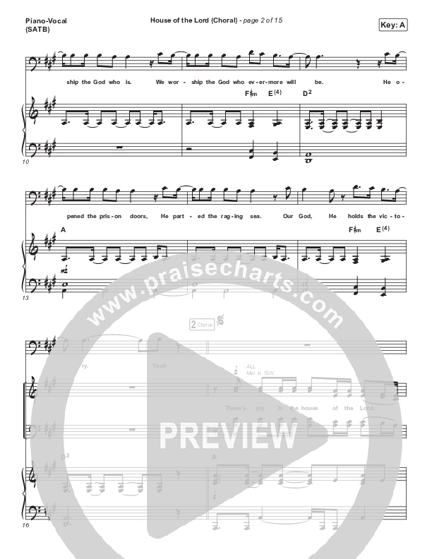 House Of The Lord (Choral Anthem SATB) Hymn Sheet (SATB) (Phil Wickham / Arr. Luke Gambill)