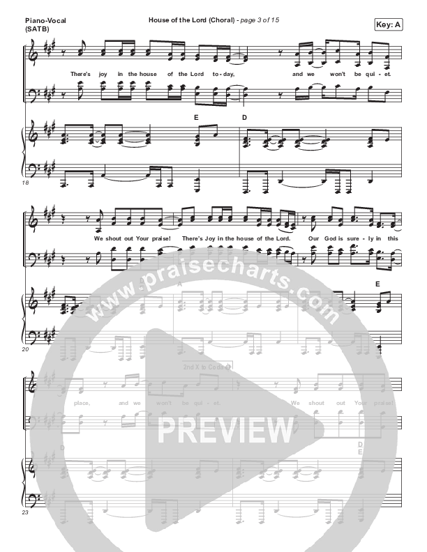 House Of The Lord (Choral Anthem SATB) Hymn Sheet (SATB) (Phil Wickham / Arr. Luke Gambill)