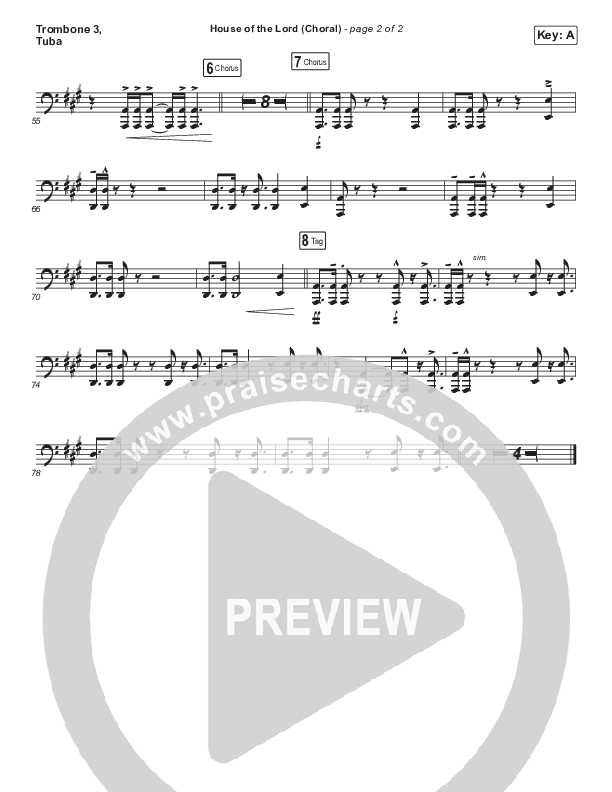 House Of The Lord (Choral Anthem SATB) Tuba (Phil Wickham / Arr. Luke Gambill)