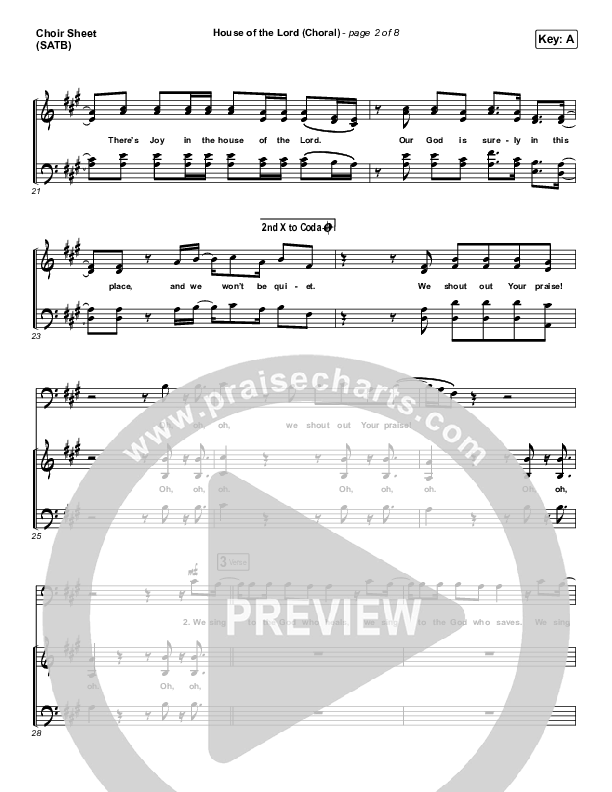 House Of The Lord (Choral Anthem SATB) Choir Vocals (SATB) (Phil Wickham / Arr. Luke Gambill)
