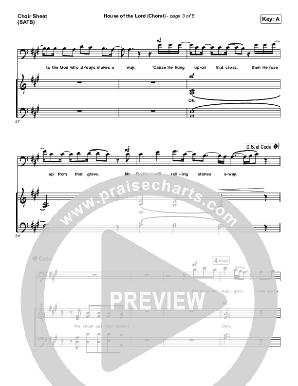 House Of The Lord (Choral Anthem SATB) Choir Sheet (SATB) (Phil Wickham / Arr. Luke Gambill)