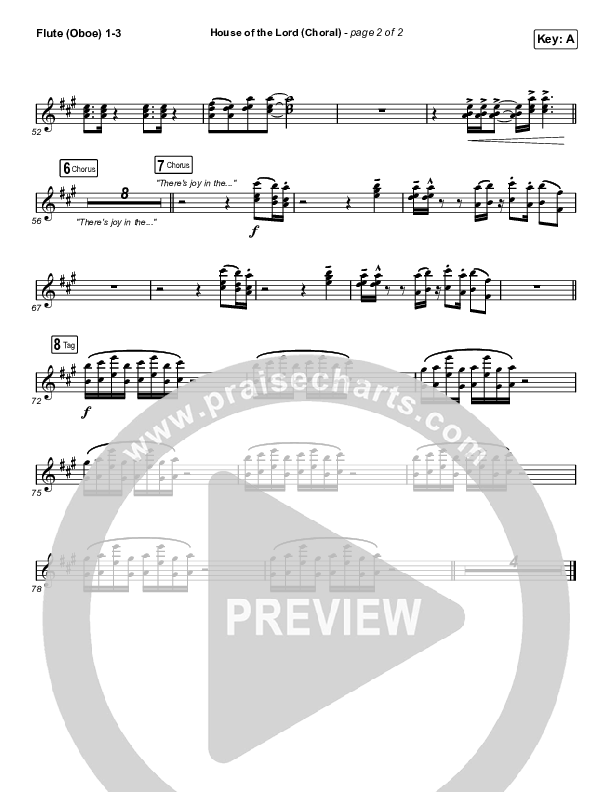 House Of The Lord (Choral Anthem SATB) Flute/Oboe 1/2/3 (Phil Wickham / Arr. Luke Gambill)