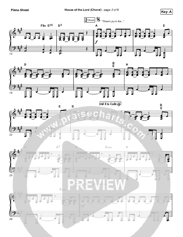 House Of The Lord (Choral Anthem SATB) Piano Sheet (Phil Wickham / Arr. Luke Gambill)