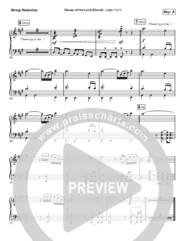 House Of The Lord (Choral Anthem SATB) String Reduction (Phil Wickham / Arr. Luke Gambill)