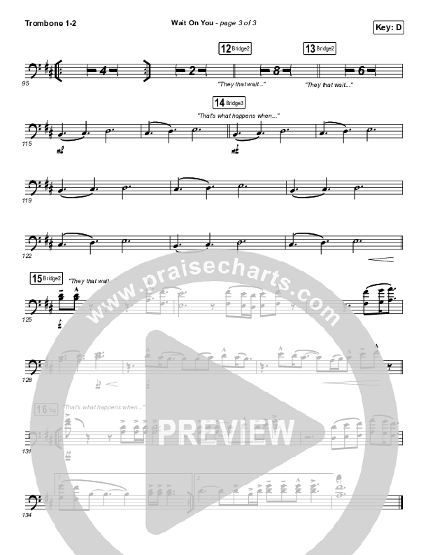 Wait On You Trombone 1/2 (Maverick City Music / Elevation Worship / Dante Bowe / Chandler Moore)